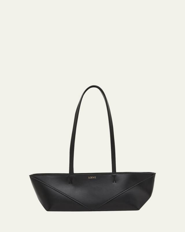 Puzzle Fold Cropped Bag in Shiny Leather